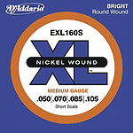 D'Addario XL Bass Strings - Regular gauge, short-scale - 1 set of strings