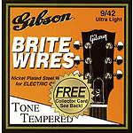 Gibson Brite Wires Electric Guitar Strings - Ultra Light - 3 sets of strings