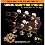 Gibson Masterbuilt Premium Acoustic Guitar Strings - Super Ultra Light, 3 Sets