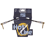 Hot Line Guitar Patch Cable - 1', Black, Right-angle Plugs