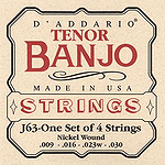 D'Addario J63 Tenor Banjo Strings - 3 Sets