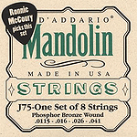 D'Addario J75 Mandolin Strings - Phosphor Bronze, Medium Heavy, 3 Sets
