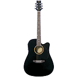JB Player JBEA25 Acoustic Electric Guitar - Black Finish