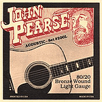 John Pearse 80/20 Bell Bronze Acoustic Guitar Strings - Light, 3 Sets