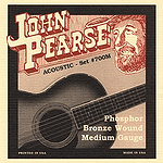 John Pearse Phosphor Bronze Acoustic Guitar Strings - Medium, 3 Sets