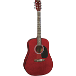 J. Reynolds 65 Dreadnought Guitar - Transparent Red
