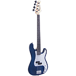 J. Reynolds JR7TBL Electric Bass Guitar - Transparent Blue