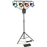 MBT Lighting LEDJ416 LED Mobile Lighting Systems - Black