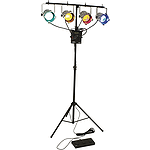 MBT Lighting LEDJ416 LED Mobile Lighting Systems - Polished Chrome