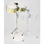 Latin Percussion LP257-B Tito Puente Brass Timbales, 14" & 15"