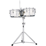 Latin Percussion LP257-S Tito Puente Steel Timbales, 14" & 15"