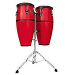 Latin Percussion Aspire Fiberglass Conga Set - Black