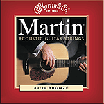 Martin 80/20 Bronze Round Wound Light Acoustic Strings - 3 sets of strings