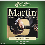 Martin 80/20 Bronze Round Wound Extra Light Acoustic Strings  - 3 sets of strings
