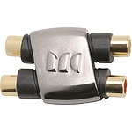 Monster CableLinks Couplers - RCA Female to RCA Female, Dual Inline