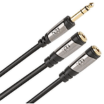 Monster CableLinks Y-Adapter - 1/4" St Male to (2) 1/4" Mono Female