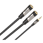Monster CableLinks Y-Adapter - 1/8" St Male to (2) 1/4" Mono Female