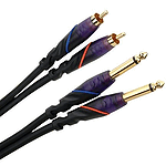 Monster DJ Cables - 2 meter/pair RCA to 1/4"
