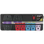 Monster PRO 800 with Clean Power Stage 1, Surge Protection, and 8 Color-Coded Outlets