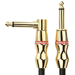 Monster Rock Instrument Cable - 12' angled to straight 1/4" plugs