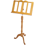 Stageline European Crafted Music Stand - Oak, Steel Post