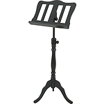 Stageline European Crafted Music Stand - Black, Wood Post