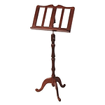 Stageline European Crafted Music Stand - Mahogany, Wood Post