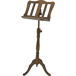 Stageline European Crafted Music Stand - Walnut, Wood Post
