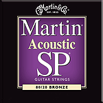 Martin SP 3050 Acoustic Guitar Strings - 80/20 Bronze Wound, Custom Light, 3 Sets
