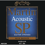 Martin SP 3200 Acoustic Guitar Strings - 80/20 Bronze Wound, Medium, 3 Sets
