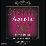 Martin SP 4050 Acoustic Guitar Strings - Phosphor Bronze, Custom Light, 3 Sets