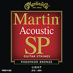 Martin SP 4100 Acoustic Guitar Strings - Phosphor Bronze, Light, 3 Sets