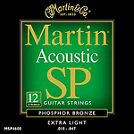 Martin SP 4600 12-string Acoustic Guitar Strings - Phosphor Bronze, Extra Light, 3 Sets