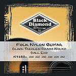 Black Diamond N168B Folk Nylon Guitar Strings - Ball end, 3 Sets