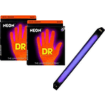 DR Strings NEON Orange 5-string Bass Guitar Strings Medium