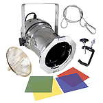 MBT Lighting PAR56 Par Can Kit w/Lamp and Gels - Polished Aluminum