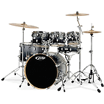 Pacific Drums X7 7-Piece Maple Shell Pack - Silver to Black Fade