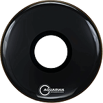 Aquarian Regulator Large Black Hole Drumhead Black 22 Inches