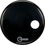 Aquarian Small Hole Black Regulator Drumhead Black 22 Inches