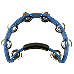 Rhythm Tech Tambourine - Half-moon shape w/power grip - Blue