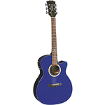 Sierra Sunrise Auditorium Acoustic Electric Guitar - Trasparent Blue