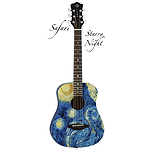 Luna Safari Starry Night 3/4-Size Travel Guitar