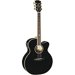 Sierra SJ88CEBK Tahoe Series Acoustic-Electric Guitar - Black