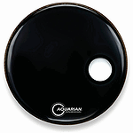 Aquarian SMPTCC24BK Black Offset Ported 24" Bass Drum Head
