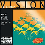 Thomastik Vision Titanium Solo Violin Strings Set, Titanium 4/4 Size