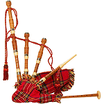 Bagpipe, Miniature, Cocus, Tartan Cover