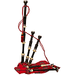 Bagpipe, Ebony, Tartan Cover