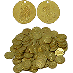 Brass Coins, Small, 20mm, 100 Count