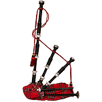 Bagpipe, Black Rosewood, Tartan, Syn Bag