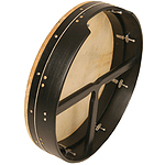 Bodhran, 18"x3.5", Tune, Black, T-Bar